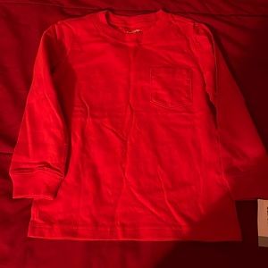 Casual long sleeve tee 3T (red)
